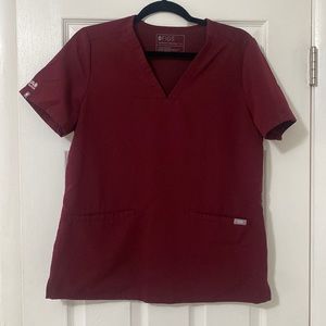 Figs Women's Top in Burgundy